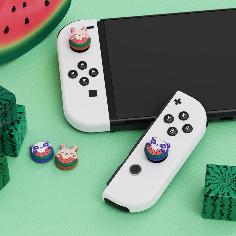 playvital Joystick Caps for Nintendo Switch, Thumbstick for Switch Lite, Analog Cover for OLED Joycon Thumb Grip Caps for Switch & Lite & OLED - Melon Sweeties Duo - Image 2